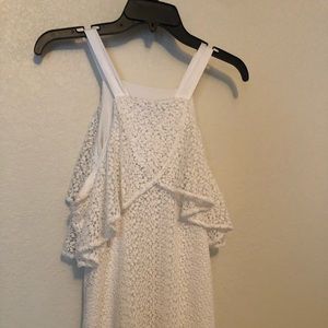 Heavy Lace cafe length thin strapped dress NEW